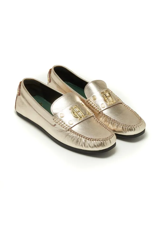 Women The Driving Loafer Gold Holland Cooper Loafers Women The Driving Loafer Gold Holland Cooper Loafers