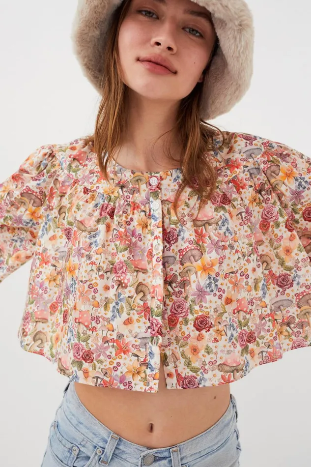 Women Theodora Crop Top Pink For Love and Lemons Tops Women Theodora Crop Top Pink For Love and Lemons Tops