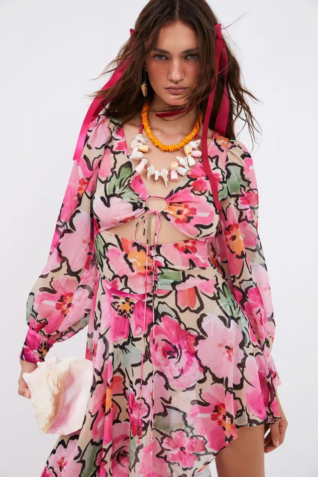 Women Tiana Midi Dress Pink For Love and Lemons Dresses