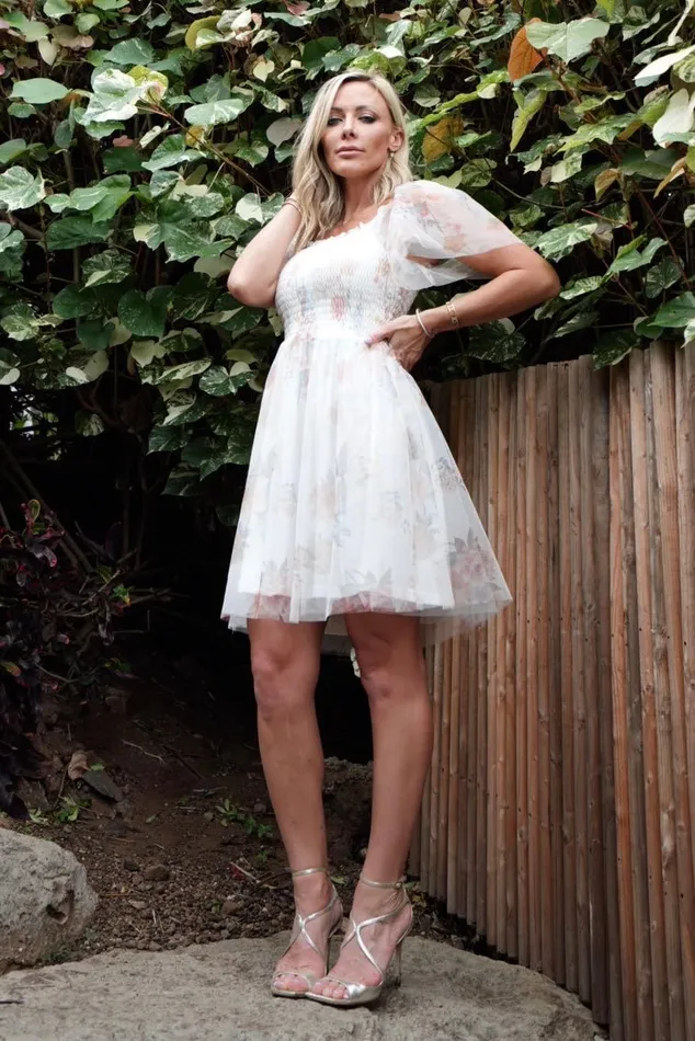 Women Tivoli Tulle Short Dress White Multi Baltic Born Tulle Styles