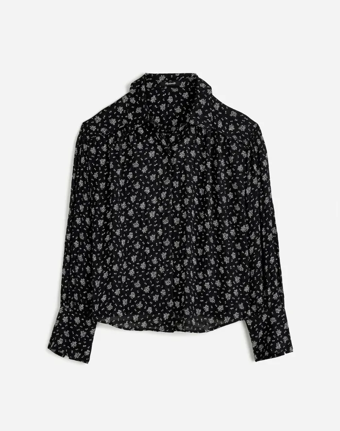 Women Tops and Shirts Madewell LongSleeve ButtonFront Top True Black