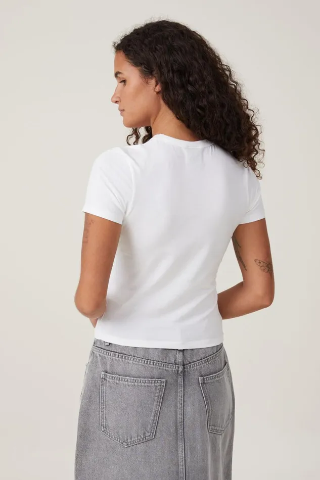 Women Tops Cotton On Lightweight Longline License Tee Lcn Mt Nirvana I Heartvintage White