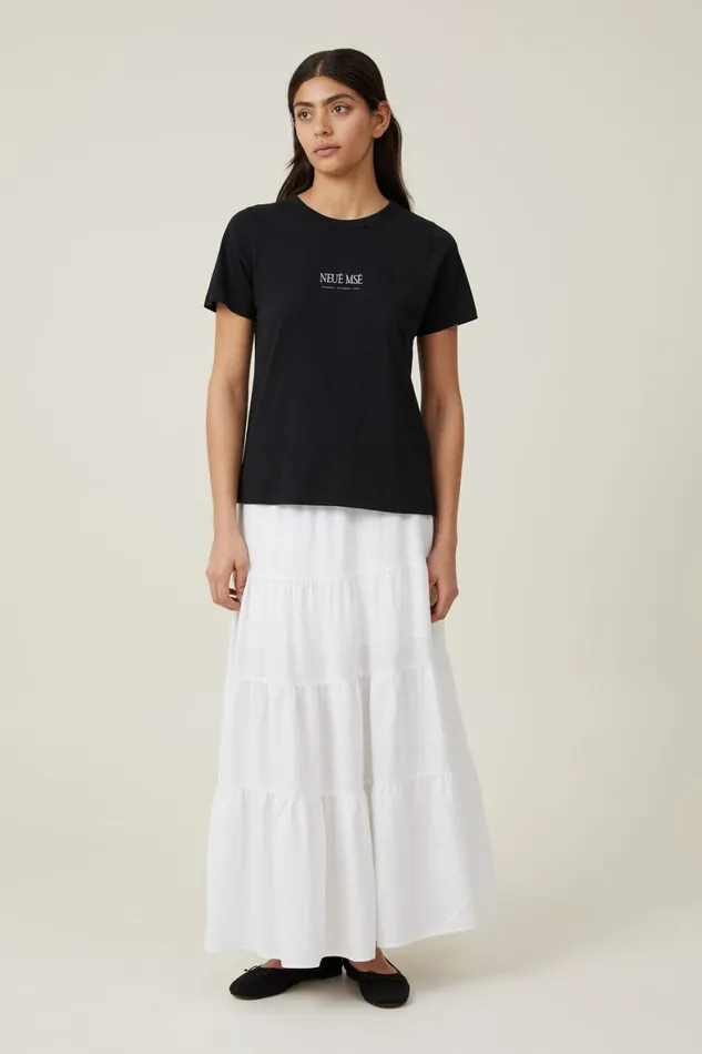 Women Tops Cotton On The 91 Classic Graphic Organic Tee Neue Mseblack