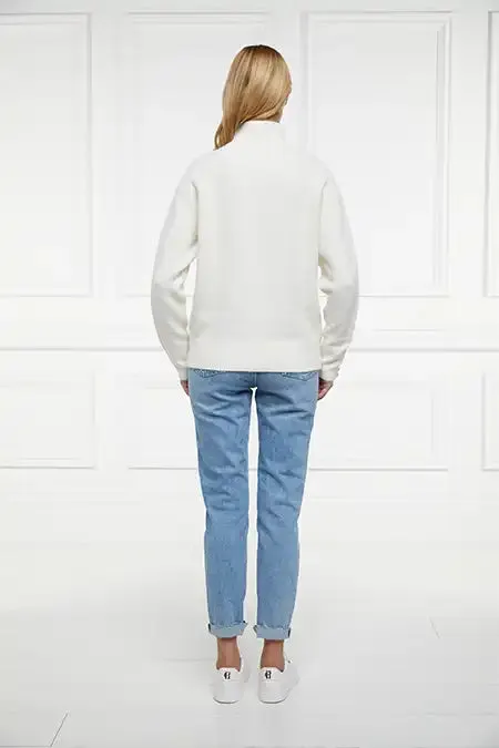Women Tori Quarter Zip Knit Natural Holland Cooper Knitwear