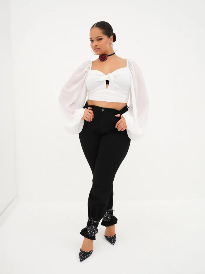Women Trisha Crop Top White For Love and Lemons Tops