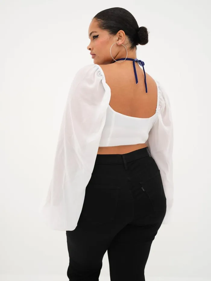 Women Trisha Crop Top White For Love and Lemons Tops