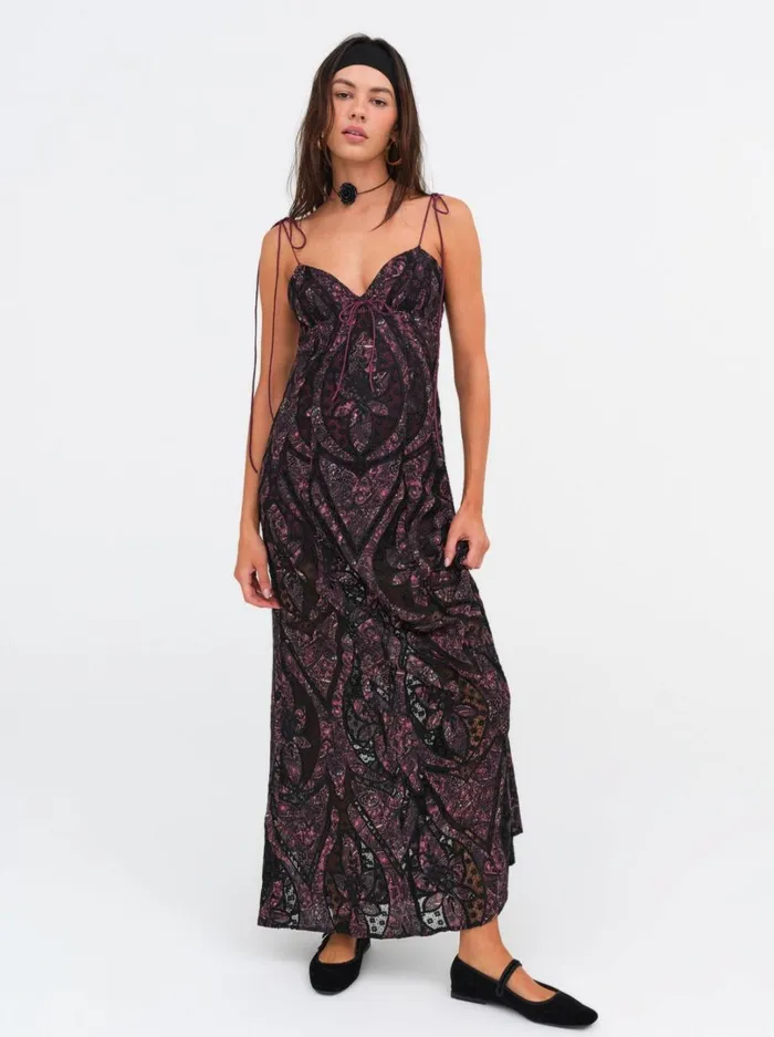 Women Valerie Maxi Dress Purple For Love and Lemons Dresses