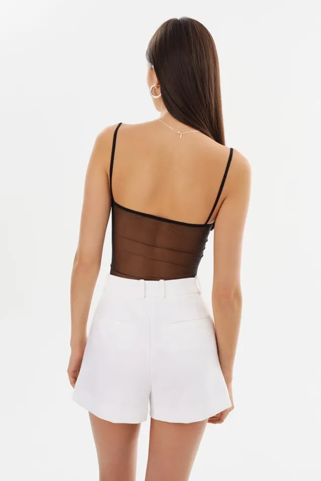 Women VANETA Mesh Top Black LAMARQUE Tops Women VANETA Mesh Top Black LAMARQUE Tops