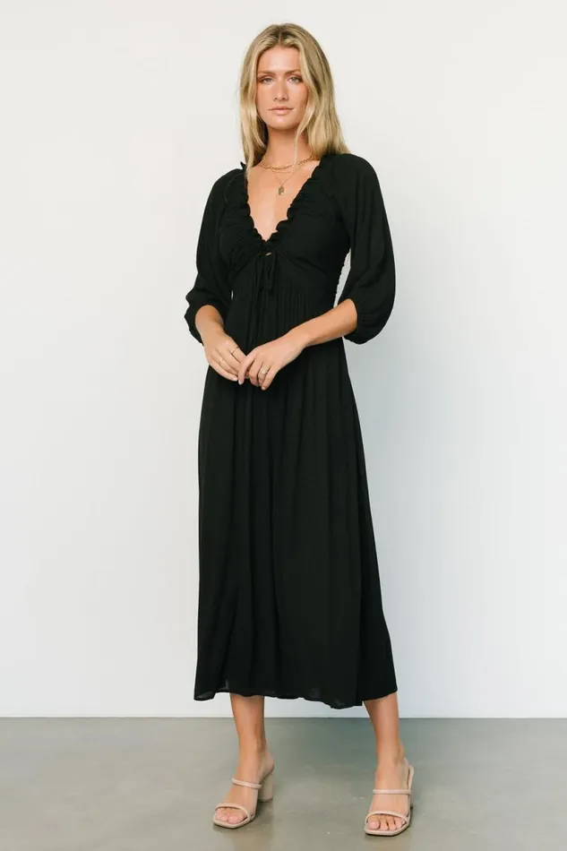 Women Vicki Midi Dress Black Baltic Born Midi Dresses Women Vicki Midi Dress Black Baltic Born Midi Dresses