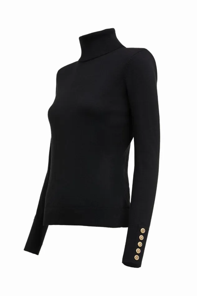 Women Victoria Cashmere Roll Neck Black Holland Cooper Knitwear Women Victoria Cashmere Roll Neck Black Holland Cooper Knitwear