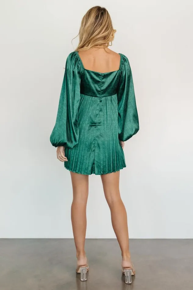 Women Volos Pleated Mini Dress Green Baltic Born Short Dresses Women Volos Pleated Mini Dress Green Baltic Born Short Dresses