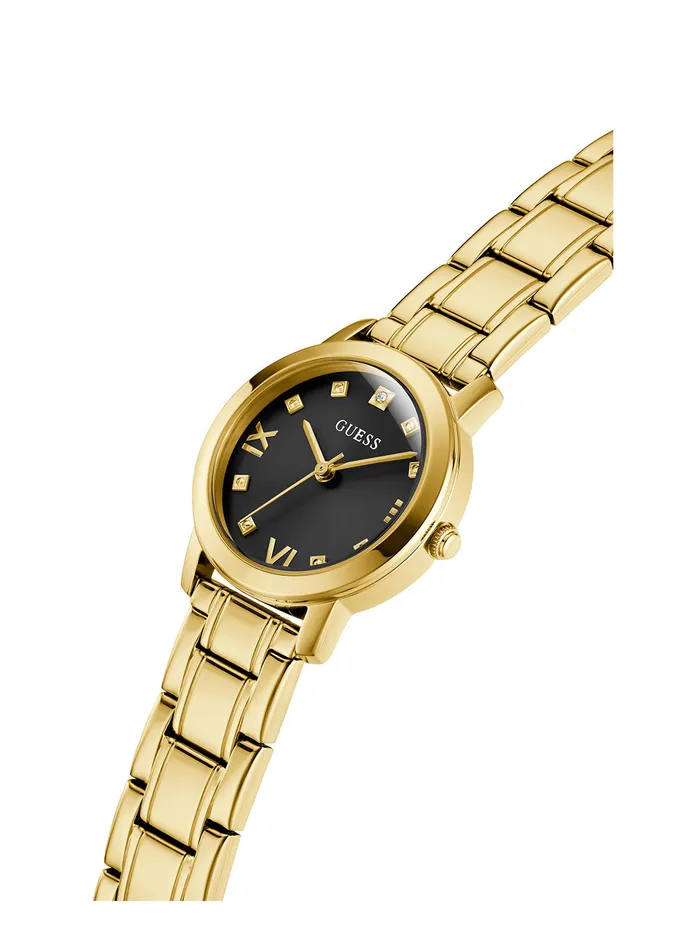 Women Watches GUESS Gold Black Melody Watch Women Watches GUESS Gold Black Melody Watch
