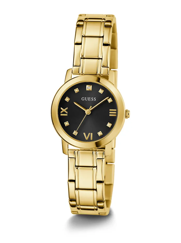 Women Watches GUESS Gold Black Melody Watch Women Watches GUESS Gold Black Melody Watch