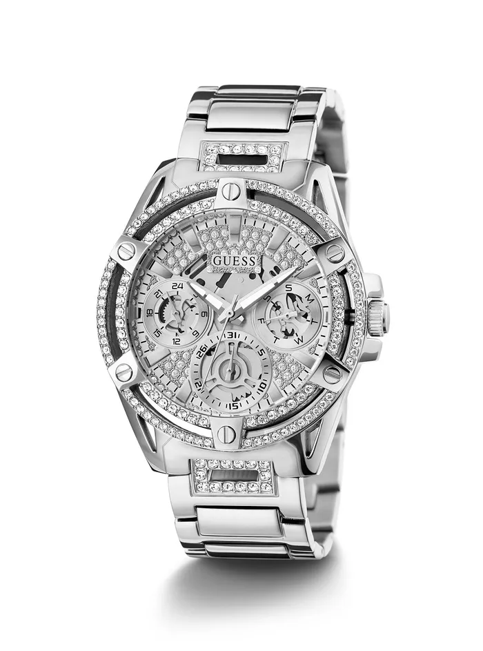 Women Watches GUESS Silver Queen Crystal Watch Women Watches GUESS Silver Queen Crystal Watch