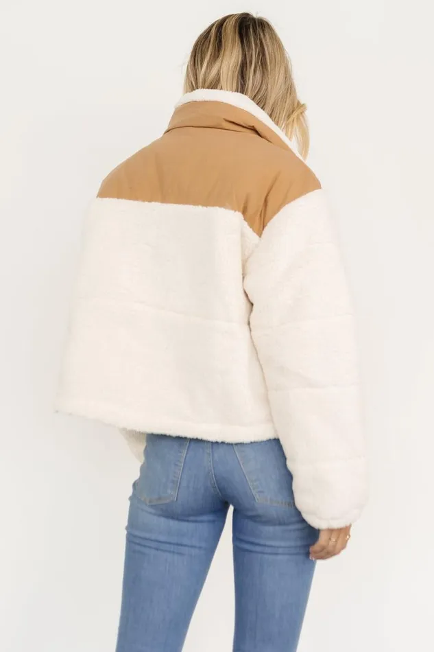 Women Weekender Sherpa Puffer Jacket Cream Camel Baltic Born Outerwear Women Weekender Sherpa Puffer Jacket Cream Camel Baltic Born Outerwear