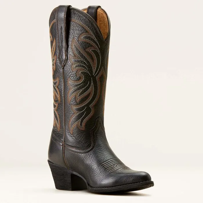 Women Western Boots Ariat Heritage J Toe Stretchfit Western Boot Black Deertan Women Western Boots Ariat Heritage J Toe Stretchfit Western Boot Black Deertan