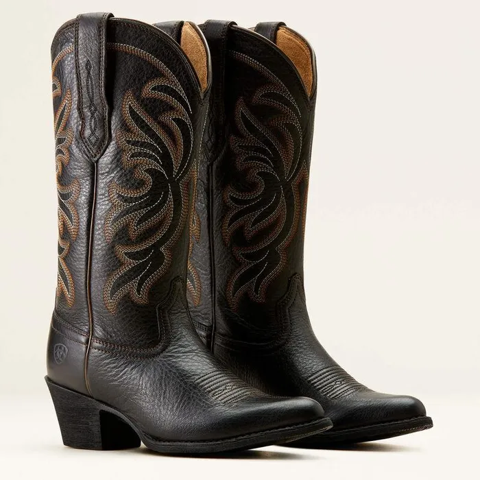 Women Western Boots Ariat Heritage J Toe Stretchfit Western Boot Black Deertan Women Western Boots Ariat Heritage J Toe Stretchfit Western Boot Black Deertan
