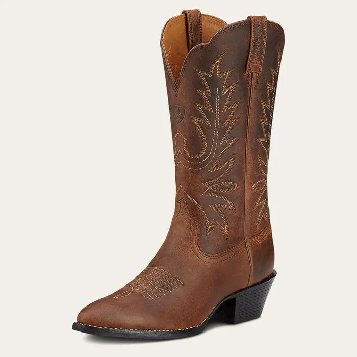 Women Western Boots Ariat Heritage R Toe Western Boot Distressed Brown