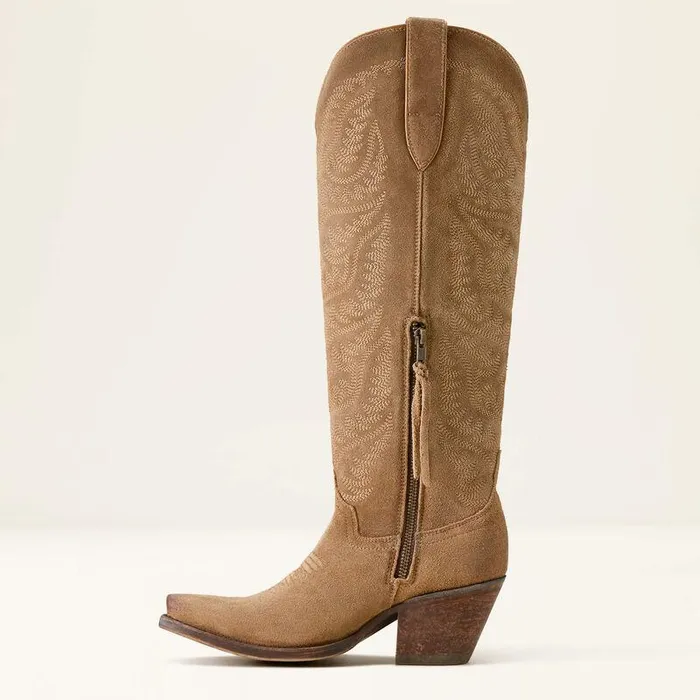 Women Western Boots Ariat Laramie StretchFit Western Boot Distressed Dijon Suede Women Western Boots Ariat Laramie StretchFit Western Boot Distressed Dijon Suede