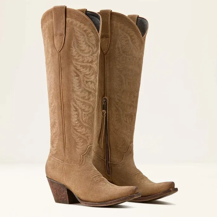Women Western Boots Ariat Laramie StretchFit Western Boot Distressed Dijon Suede Women Western Boots Ariat Laramie StretchFit Western Boot Distressed Dijon Suede