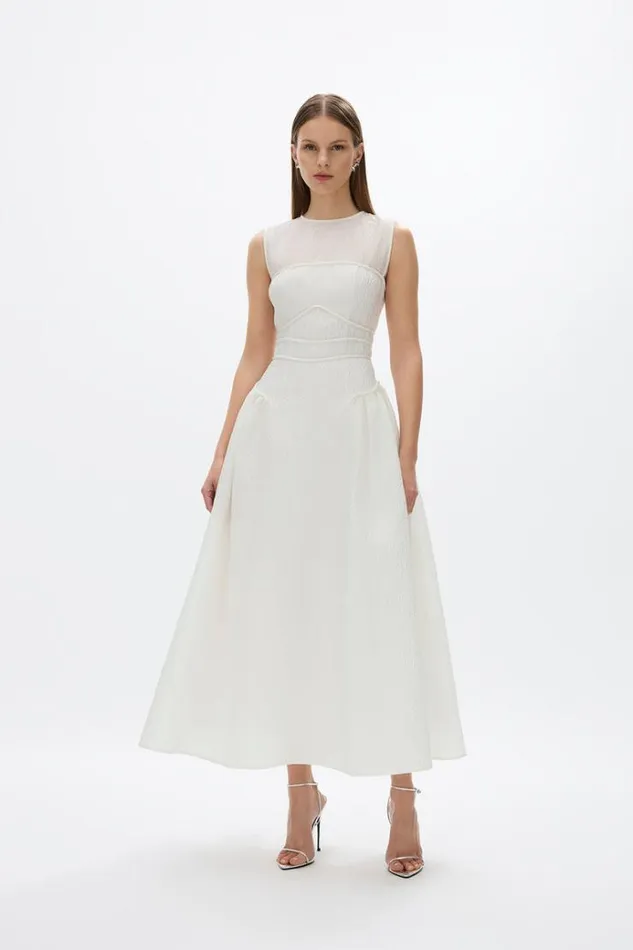 Women White Dresses Rachel Gilbert Sophia Dress Ivory
