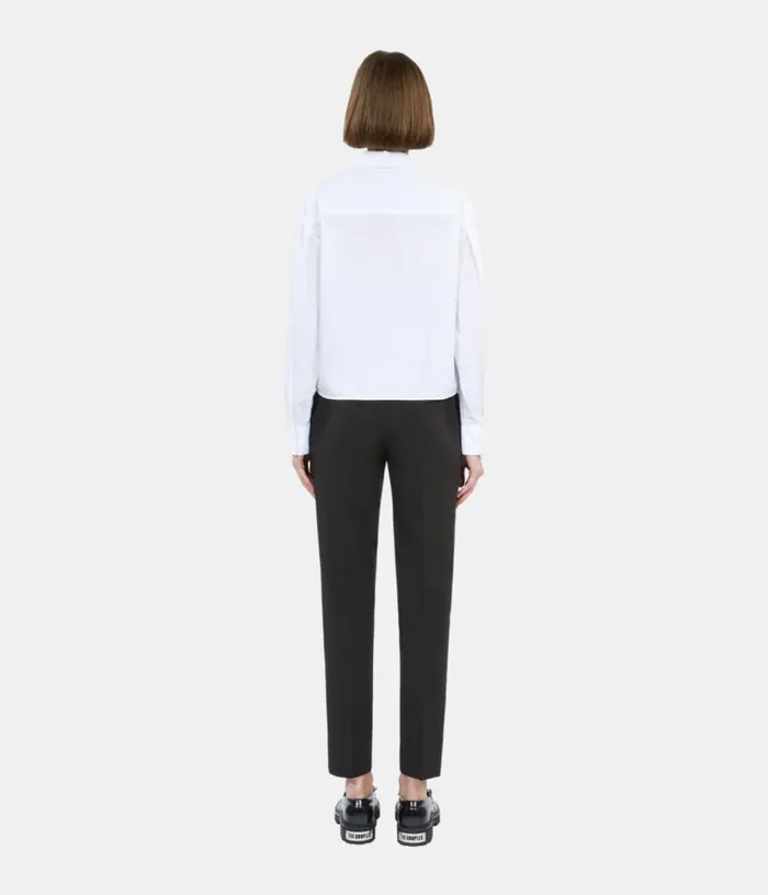 Women White Shirt With Skull Heart Embroidery THE KOOPLES Blouses and Shirts Women White Shirt With Skull Heart Embroidery THE KOOPLES Blouses and Shirts