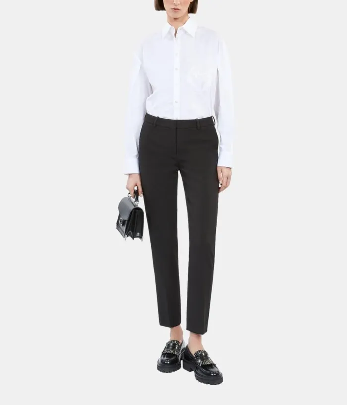 Women White Shirt With Skull Heart Embroidery THE KOOPLES Blouses and Shirts Women White Shirt With Skull Heart Embroidery THE KOOPLES Blouses and Shirts