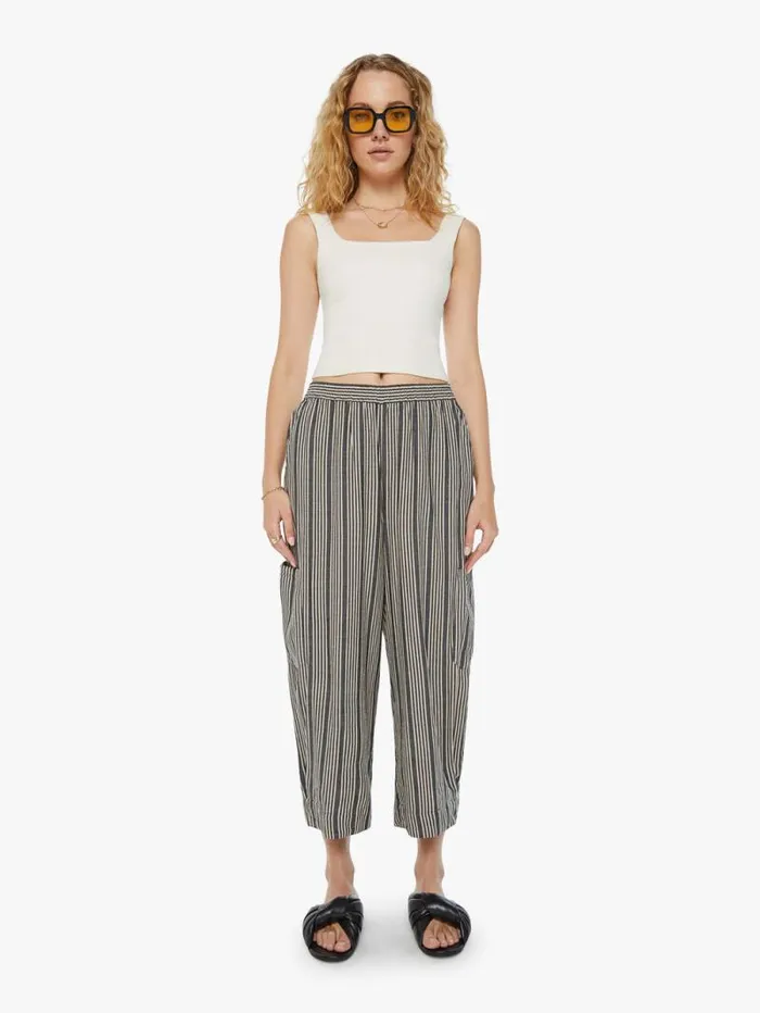 Women Wide Leg Mother Denim The Quickie Pocket White