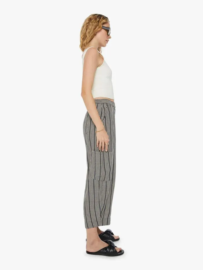 Women Wide Leg Mother Denim The Quickie Pocket White