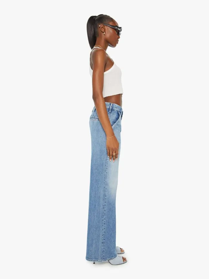 Women Wide Leg Mother Denim The Sk8Er Prep Sneak Blue navy