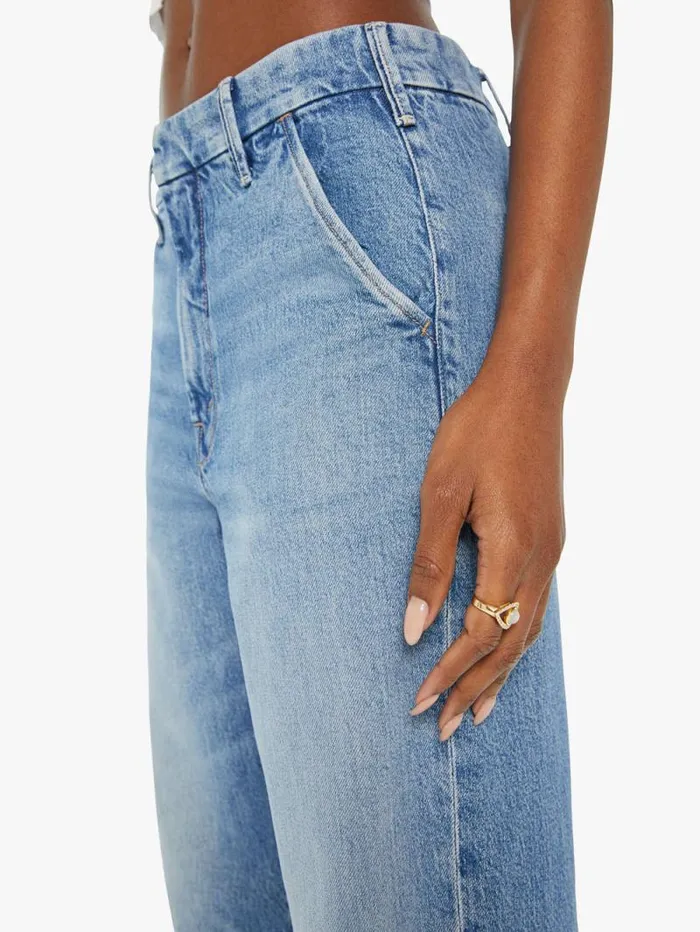 Women Wide Leg Mother Denim The Sk8Er Prep Sneak Blue navy