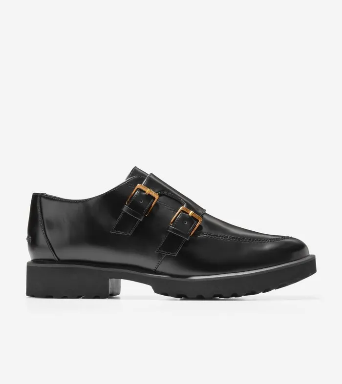 Women Women039s Greenwich Monk Strap Loafers Black Cole Haan Loafers and Drivers