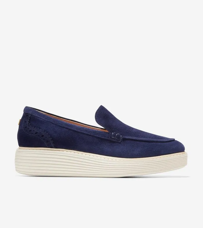 Women Women039s riginalGrand Platform Venetian Loafer Blue Cole Haan Loafers and Drivers