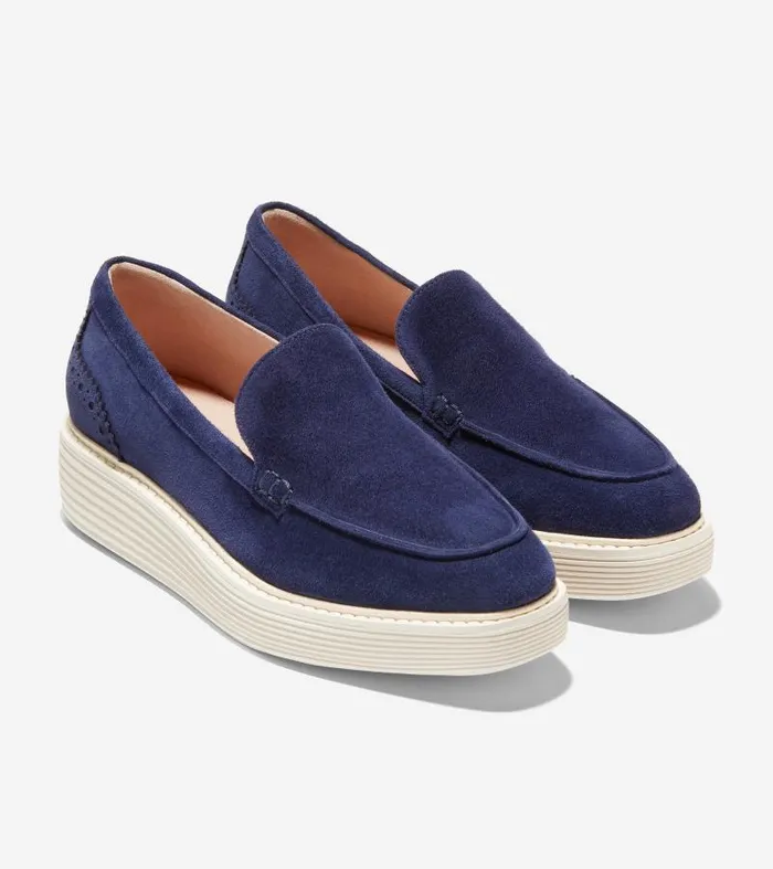 Women Women039s riginalGrand Platform Venetian Loafer Blue Cole Haan Loafers and Drivers Women Women039s riginalGrand Platform Venetian Loafer Blue Cole Haan Loafers and Drivers