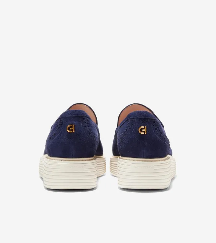 Women Women039s riginalGrand Platform Venetian Loafer Blue Cole Haan Loafers and Drivers Women Women039s riginalGrand Platform Venetian Loafer Blue Cole Haan Loafers and Drivers