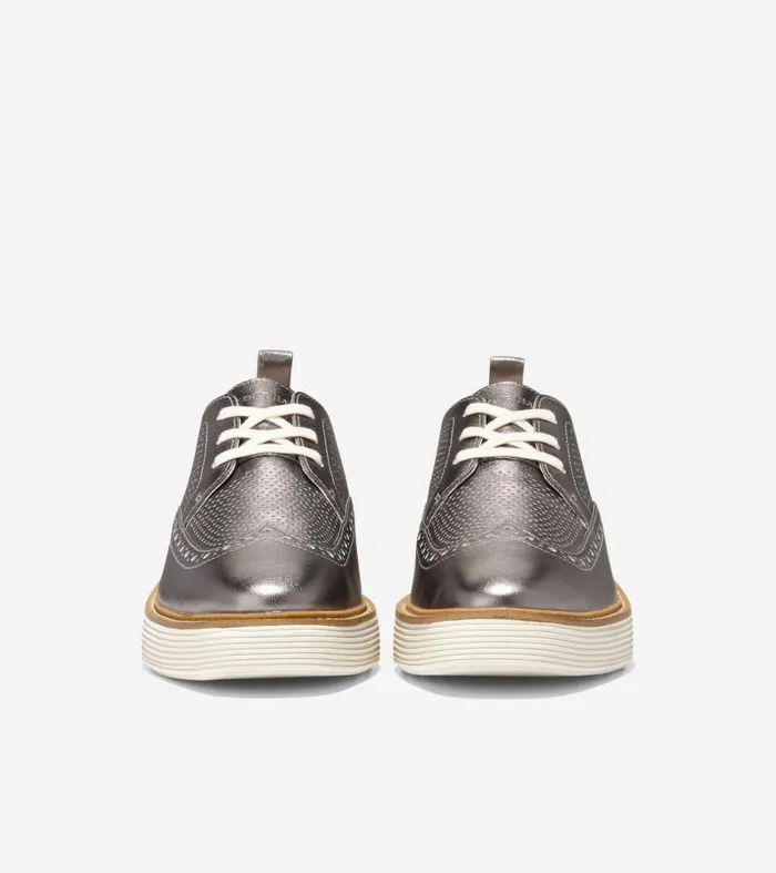 Women Women039s riginalGrand Platform Wingtip Oxford Silver Cole Haan Oxfords Women Women039s riginalGrand Platform Wingtip Oxford Silver Cole Haan Oxfords