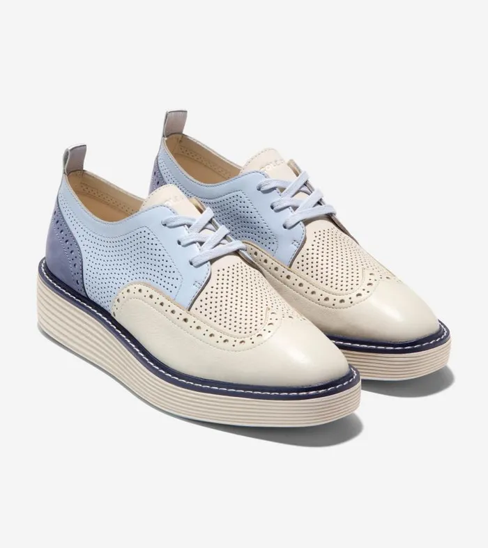 Women Women039s riginalGrand Platform Wingtip Oxfords Blue Cole Haan Oxfords Women Women039s riginalGrand Platform Wingtip Oxfords Blue Cole Haan Oxfords