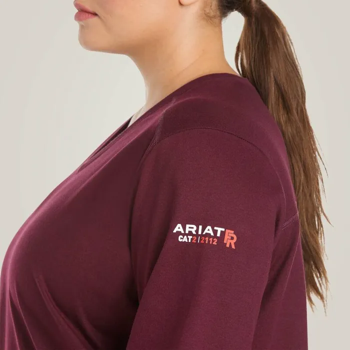 Women Workwear Ariat FR AC Top Malbec