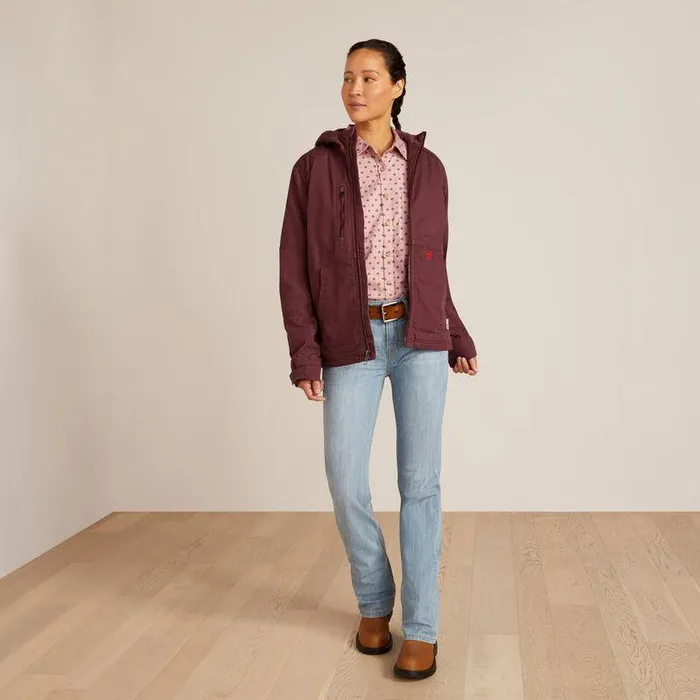 Women Workwear Ariat FR DuraLight Cordura Canvas Jacket Catawba Grape Women Workwear Ariat FR DuraLight Cordura Canvas Jacket Catawba Grape