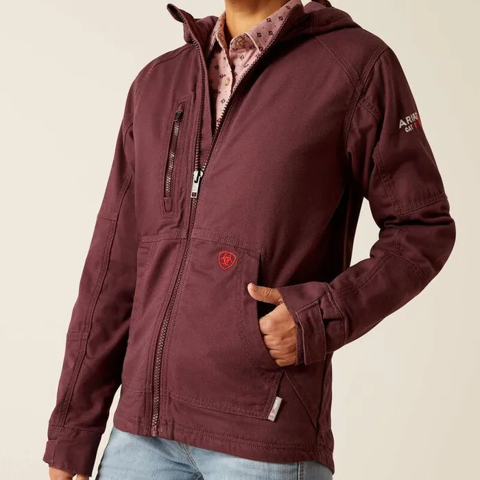 Women Workwear Ariat FR DuraLight Cordura Canvas Jacket Catawba Grape Women Workwear Ariat FR DuraLight Cordura Canvas Jacket Catawba Grape