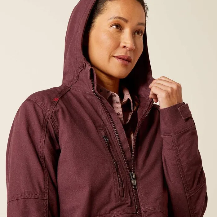 Women Workwear Ariat FR DuraLight Cordura Canvas Jacket Catawba Grape Women Workwear Ariat FR DuraLight Cordura Canvas Jacket Catawba Grape