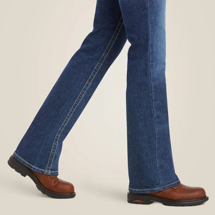 Women Workwear Ariat FR DuraStretch Basic Boot Cut Jean Blue Quartz Women Workwear Ariat FR DuraStretch Basic Boot Cut Jean Blue Quartz