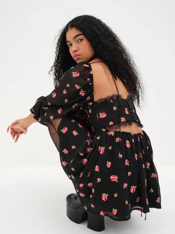 Women Wren Mini Dress Black For Love and Lemons Dresses