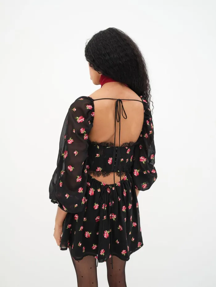 Women Wren Mini Dress Black For Love and Lemons Dresses