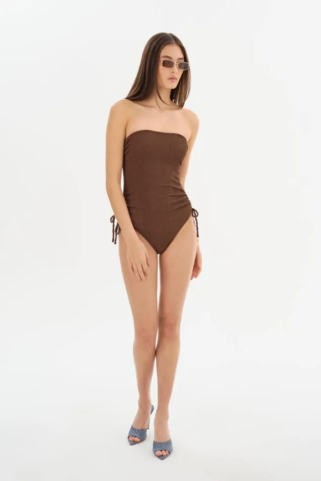 Women ZARINA Strapless Swimsuit Chestnut LAMARQUE Swim Women ZARINA Strapless Swimsuit Chestnut LAMARQUE Swim