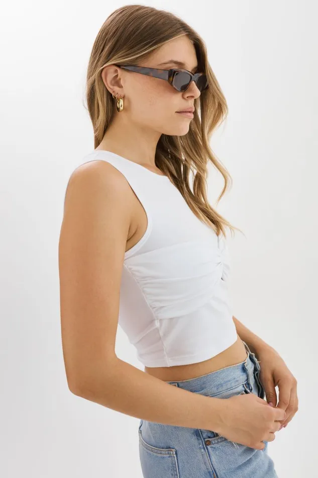Women ZINA Tank Top White LAMARQUE Tops Women ZINA Tank Top White LAMARQUE Tops