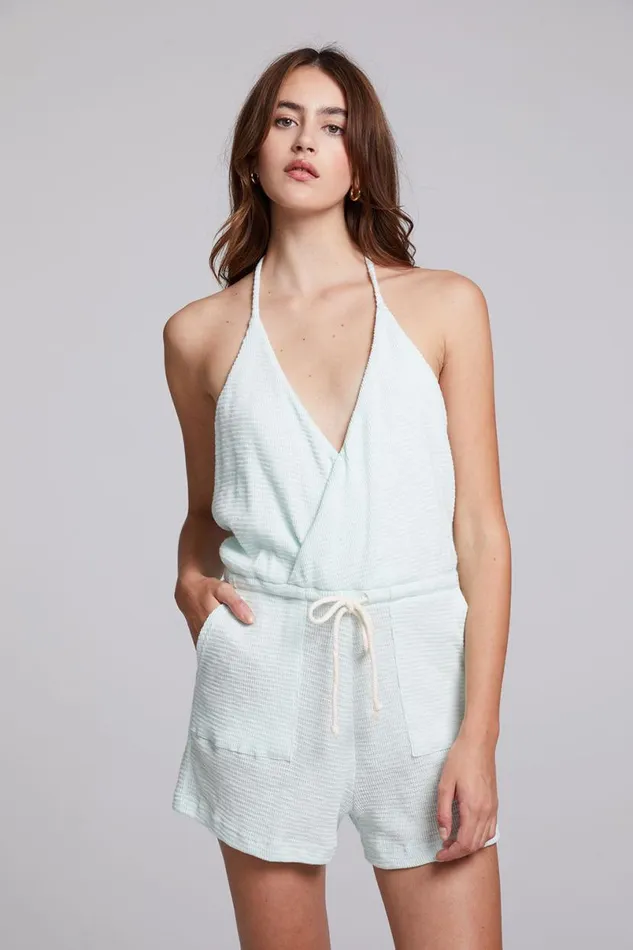 Womens Bottoms Chaser Brand Carina Aqua Glass Jumpsuit