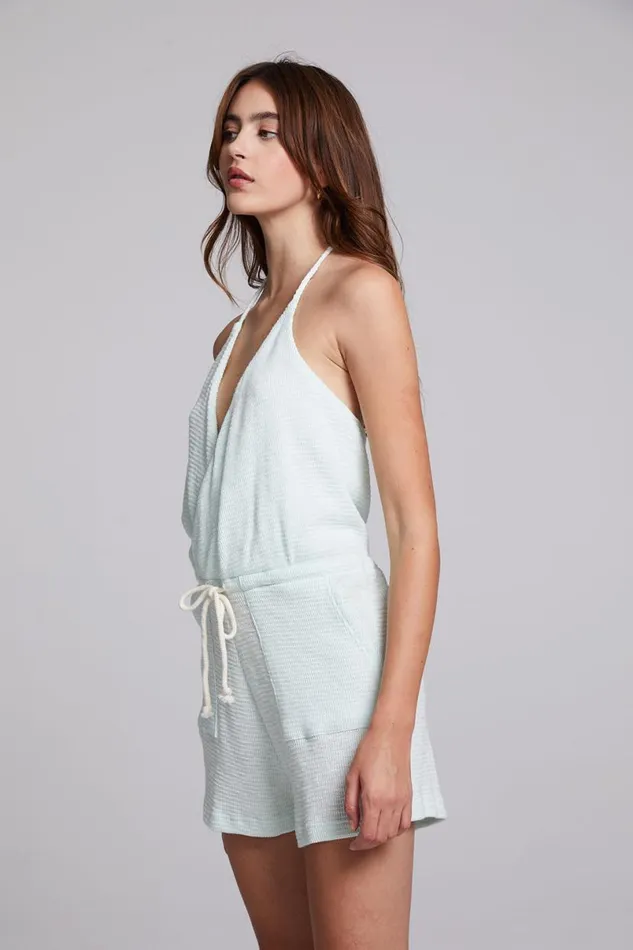 Womens Bottoms Chaser Brand Carina Aqua Glass Jumpsuit