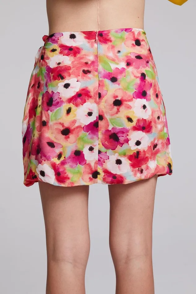 Womens Bottoms Chaser Brand Elena Poppy Floral Mini Skirt