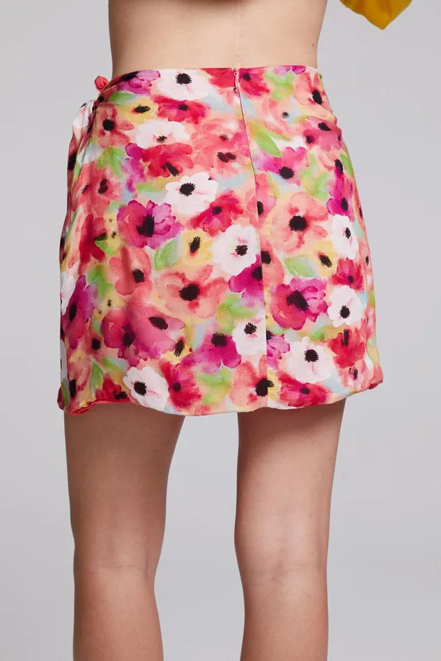Womens Bottoms Chaser Brand Elena Poppy Floral Mini Skirt